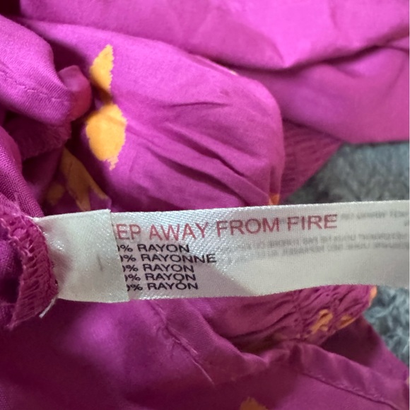 By Anthropologie Women’s Off The Shoulder Smocked Midi Dress Pink XL - Picture 6 of 9